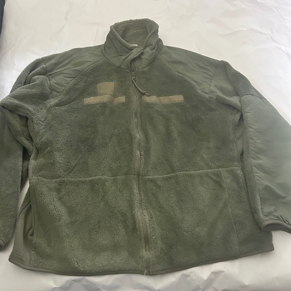 Military Cold Weather‎ Jacket Fleece Large Polartec Olive Green Gen III Layer 3